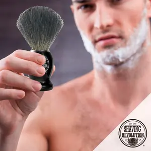 Set di pennelli da barba Premium per uomo pennello da barba e ciotola per sapone da barba con confezione regalo