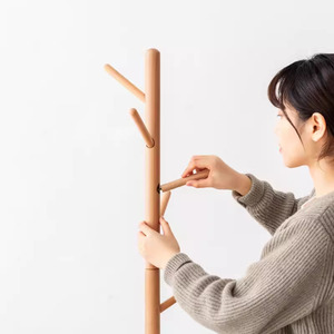 <span class=keywords><strong>Perchero</strong></span> de madera con 8 ganchos, colgador de abrigos de árbol para dormitorio, sala de estar, oficina, adecuado para colgar abrigos, sombreros, bolsas - Product Image 5