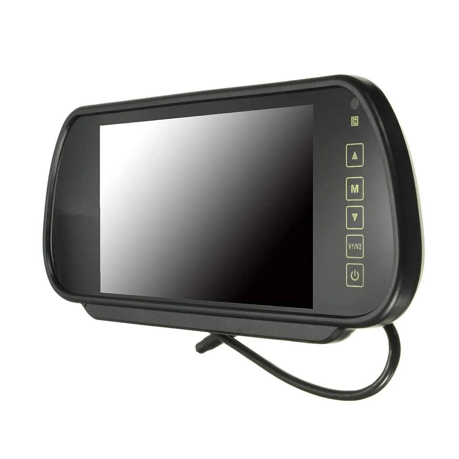 7" TFT Color LCD Screen 2 Video Input Car Rear View Mirror Monitor Vehicle Parking in-Mirror Monitor for DVD/VCR/Car Reverse Cam