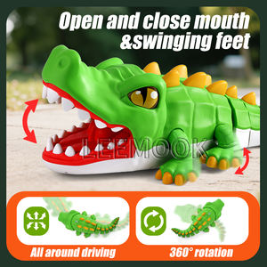 روبوت تمساح يعمل بالتحكم عن بعد 2.4 جيجاهرتز مع حركة عض واقعية وصوت وحركة دوران قابلة للبرمجة - Product Image 2