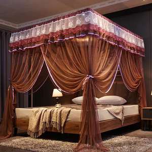 Moustiquaire de luxe pliable <span class=keywords><strong>pour</strong></span> lit double/king/queen, rideau de lit - Product Image 6