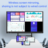 Écran plat interactif tactile par stylo/doigt LED 55/65/75/85/86/98/110 pouces, tableau blanc intelligent LCD 1080p, garantie 1 an pour les écoles