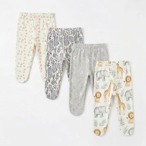 Pantalon en coton pour bébé nouveau-né, pantalon à jambes souples <span class=keywords><strong>avec</strong></span> pieds pour bébés garçons et filles de 0 à 12 mois - Product Image 2
