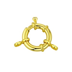 Broche de resorte redondo de Plata de Ley 925 al por mayor con anillos dobles DIY para pulsera, collar, fabricación de joyas, accesorios - Product Image 5