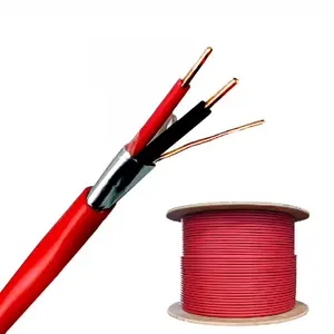 Cabo de alarme de incêndio 2 núcleos 1mm 1.5mm 2.5mm 16awg 18awg cabos de resistência ao fogo