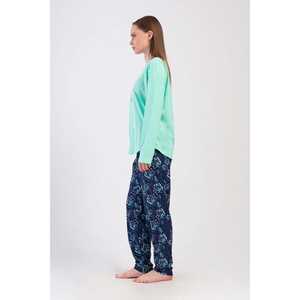 Conjunto de Pijama de Manga Larga con Cuello Redondo para Mujer, Talla XXL, Conjunto de Suéter Cómodo para Mujer - Product Image 2