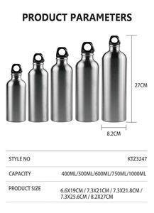 Bouteille d'eau isotherme en acier inoxydable violet avec couvercle à mousqueton, thermos de voyage au design minimaliste - Product Image 5