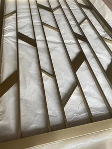 Avant Garde hiện đại thép không gỉ trong nhà Màn hình trang trí phòng riêng tư Divider phân vùng thép không gỉ nội thất kim loại - Product Image 3