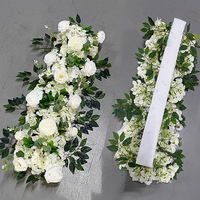 Rangée de fleurs artificielles, décoration florale artificielle pour mariage, décoration de bureau, rangée de sol, guide de route, accessoires de photographie de mariage, rangée de fleurs