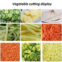 Automática col, zanahoria, cebolla, yuca, batata, patatas fritas, trituradora de frutas y verduras, máquina cortadora y rebanadora