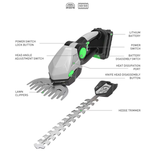 Mini taille-haie sans fil, <span class=keywords><strong>coupe</strong></span>-herbe et arbustes électrique portatif pour jardin, outil de taille rechargeable, vente directe usine - Product Image 2