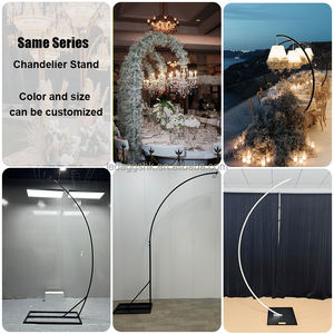 LEDA Lustre en cristal professionnel, moderne et élégant, avec structure en fer métallique en demi-cercle, prix usine - Product Image 5