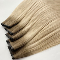 Rambut Remy Premium Double Drawn # Ekstensi Rambut Chengtu Semua Warna Dapat Diwarnai, Sambungan Micro-Link, Harga Pabrik untuk Wanita