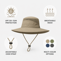 Chapeau de cowboy occidental en coton et polyester, pliable, réglable, chapeau de soleil pour la randonnée en plein air, le camping, accessoires de camping unisexes