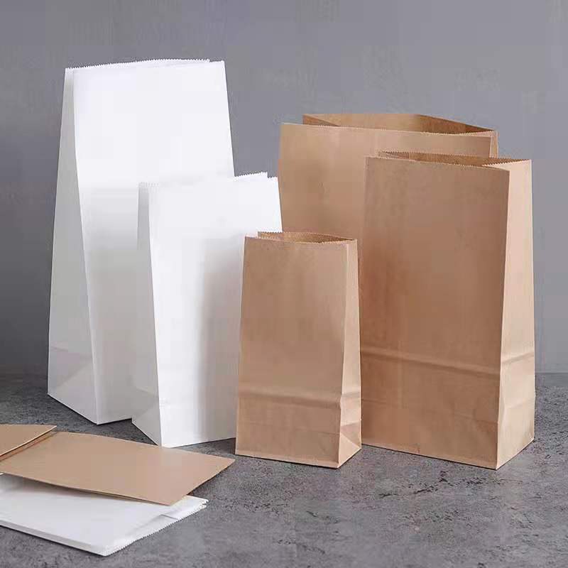 SenAng07 Paper Bags for Food Takeaway Brown Kraft Paper Bags