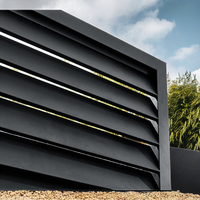 Clôture en aluminium imperméable Guoyao pour extérieur, panneaux de clôture à lamelles verticales et horizontales modernes pour villa, école, parc