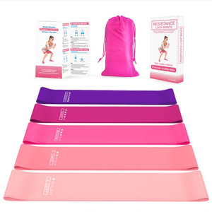 JInke Fasce di Resistenza in Silicone per Glutei, Esercizio e Yoga, con Logo Personalizzato - Set Portatile - Product Image 1