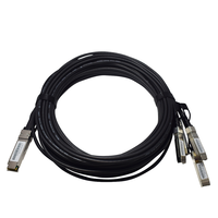 Serat optik QSFP + 40G sampai 4SFP + kabel DAC 1M 2M 3M 5M 7M untuk telekomunikasi