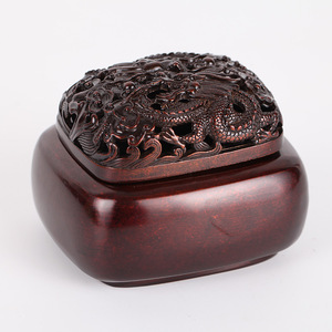 Quemador de Incienso de Cobre Puro con Relieve de Doble Dragón de Tongpu Craftsman, Quemador de Incienso para Uso en Interiores, Quemador de Incienso para el Hogar - Product Image 1