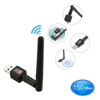 Essager — carte réseau sans fil USB 2.0, Mini récepteur WIFI, grande antenne, 300m