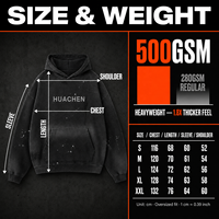 Sweat à capuche surdimensionné vintage personnalisé, effet délavé, éclaboussures de peinture, molleton épais 420g, streetwear pour homme