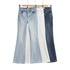 Nouveau pantalon évasé polyvalent pour femme, style américain, taille basse, longueur ras du sol, coupe large et audacieuse - Product Image 2
