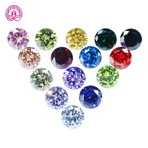 Zircon cubique synthétique en gros, qualité 3A, taille poire, pierre précieuse verte, matière zircon - Product Image 1