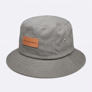 Chapeau Boonie Ajustable Marque T&L en Sergé de Coton avec Patch en Similicuir pour Fournisseurs de Cafés – Programmes d'Approvisionnement en Gros - Product Image 1