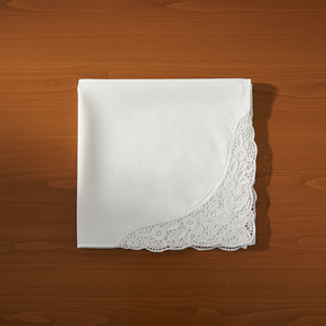 Pañuelo <span class=keywords><strong>de</strong></span> boda blanco personalizado para mesa <span class=keywords><strong>de</strong></span> boda, pañuelo suave <span class=keywords><strong>de</strong></span> algodón puro para mujer con encaje <span class=keywords><strong>de</strong></span> <span class=keywords><strong>ganchillo</strong></span> - Product Image 2