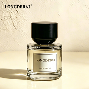 Round Thick Bottom Clear Glass Perfume Bottle 30ml 50ml 100ml Empty Luxury Spray Bottle with Matte Black Cap - Product Image 1