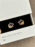 925 Silber Französischer Stil Süße Gelbe Blumen-Ohrstecker Elegantes Nischen-Design für Damen Exquisit Romantisch Shanwei Modell
