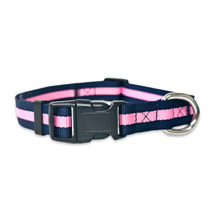 Cross-Border New England Style Striped Pattern Personalized Polyester Webbing Adjustable <strong>Dog</strong> Collar for Small Breed <strong>Dogs</strong> <strong>Button</strong> - Product Image 6