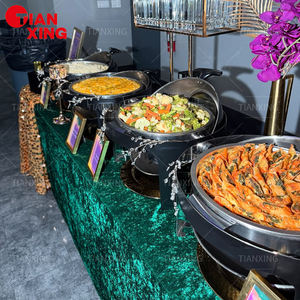 TIANXING Hôtel Buffet Équipement Commercial Roll <span class=keywords><strong>Top</strong></span> Couverture Visible Plat À Chaleurs Buffet Cuisinière Couleur Noire Plat À Chaleur - Product Image 4