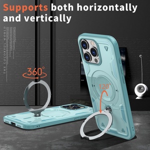 Funda Magnética para Teléfono Móvil con Soporte de Anillo de 360 Grados para iPhone 11 <span class=keywords><strong>13</strong></span> 15 17 Pro Max Samsung Google Motorola TH, Gran Venta - Product Image 4