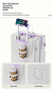 <span class=keywords><strong>Valise</strong></span> multifonctionnelle à ouverture frontale, roues silencieuses, serrure à combinaison et grande capacité, idéale pour les adolescents et les jeunes filles, utilisation en voyage - Product Image 3