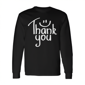 Camiseta de Manga Larga con Diseño de Agradecimiento, Ropa Promocional - Product Image 2