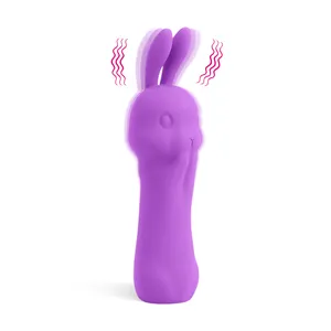 Mini lapin en silicone doux pour la peau modèle 10 fonctions masturbateurs pour vagin G Spot vibrateur sex toy pour femmes