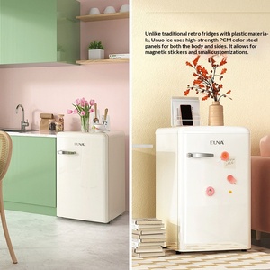 Refrigerador Pequeño Blanco de Estilo Americano Retro, de Una Puerta, para Dormitorio, Apartamento, Casa de Huéspedes, Sala de Estar - Product Image 3