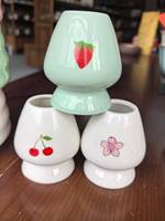 Vente en gros de costume de cérémonie Matcha support de chasen en céramique fait à la main support de poterie de fouet à Matcha support de base de chasen