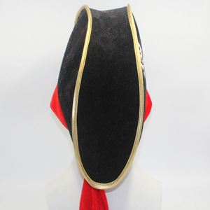 Sombrero de Fiesta de Halloween y Pascua, Artículos para Fiestas, Sombrero de Pirata de los <span class=keywords><strong>Piratas</strong></span> <span class=keywords><strong>del</strong></span> <span class=keywords><strong>Caribe</strong></span>, Sombrero de Capitán Pirata, Sombrero con Cinta Roja, Artículos para Cumpleaños - Product Image 4