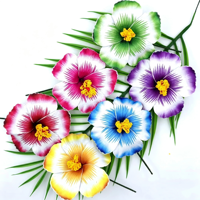 Pinces à cheveux multicolores effet ombré en mousse Hibiscus, accessoire floral pour cheveux, idéal pour la danse Hula, les mariages à la plage et la décoration capillaire féminine