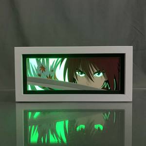 กล่องไฟอะนิเมะรุรุรนิเคนชินสำหรับตกแต่งห้องนอนเด็กเปลี่ยนสีกล่องไฟมังงะตกแต่งข้างเตียงกระดาษตัดแสง - Product Image 4