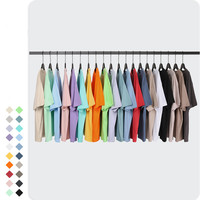 T-shirt d'une marque tendance, 20 couleurs unies, manches courtes, coupe ample, personnalisez votre propre design exclusif