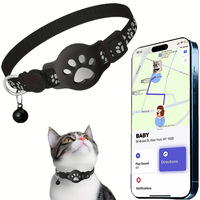 Collier de localisation pour chat en nylon compatible avec IOS, étanche, réfléchissant, compatible avec Apple Find My Tracker