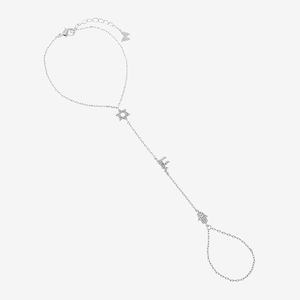 สร้อยข้อมือเงินแท้ 925 ประดับดาวแห่งดาวิดและฮัมซา สัญลักษณ์ชาวยิว สำหรับผู้หญิง - Product Image 3