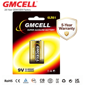 Wholesale Blister Card <b>9V</b> Alkaline <b>Battery</b> 6LR61 Rectangular Zinc Carbon <b>6F22</b> <b>9V</b> USB Rechargeable <b>Battery</b> for walkie-talkie - Product Image 1