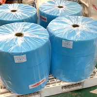 Tissu non tissé respirant imperméable bleu ciel écologique 25g 100% polypropylène 17,5 cm de largeur 2000m/rouleau Spunbonded