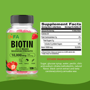 Factory Wholesales Regulate Nervous System <b>Biotin</b> 10000mcg <b>Gummies</b> Hair Skin Nails Nourishment with <b>Biotin</b> Supplement - Product Image 2