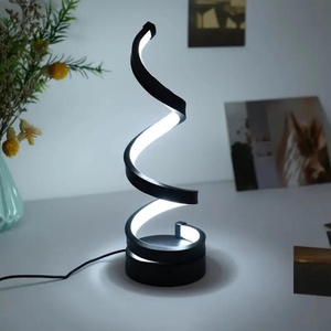 Night <b>Light</b> Modern Style Aluminium Art Design <b>Table</b> Lamp with USB Powered <b>LED</b> <b>Light</b> 3000-6000K Spiral Shape Birthday Gift - Product Image 1