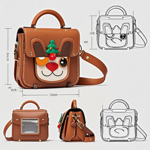 Bolsa Ita <span class=keywords><strong>de</strong></span> animales navideños Pastel personalizada con diseño <span class=keywords><strong>de</strong></span> ciervo bonito, ItaBag transparente, <span class=keywords><strong>moda</strong></span> <span class=keywords><strong>alternativa</strong></span> para exhibición <span class=keywords><strong>de</strong></span> pines - Product Image 2